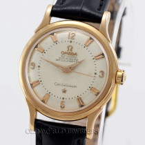 Omega Vintage Constellation Bumper Automatic Ref 2782 18K Gold Silver Dial